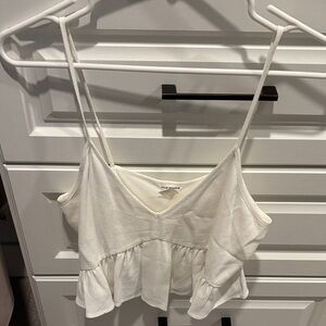 Club Monaco Cream Camisole Cropped Top